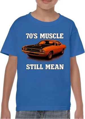 70's American Muscle Car Youth Graphic Short Sleeve T-Shirt