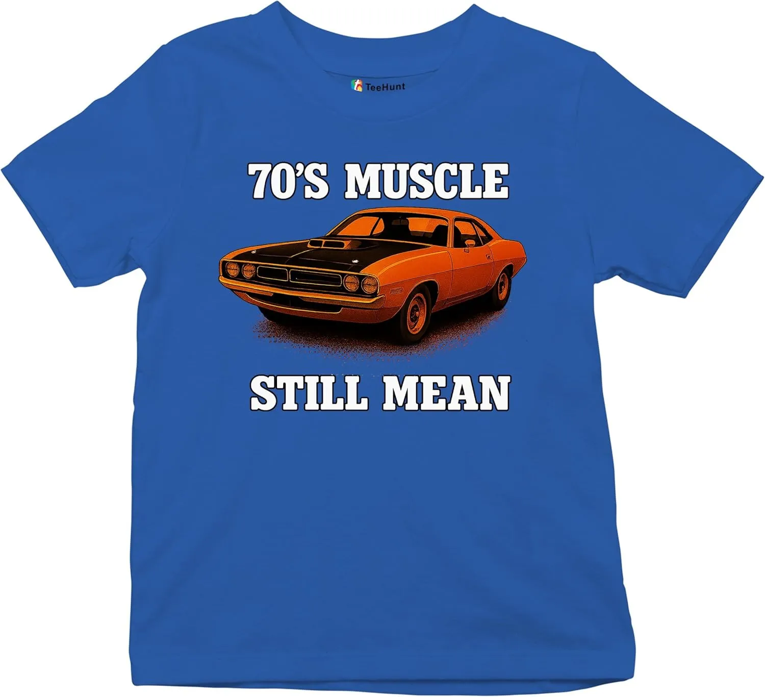 70's American Muscle Car Youth Graphic Short Sleeve T-Shirt