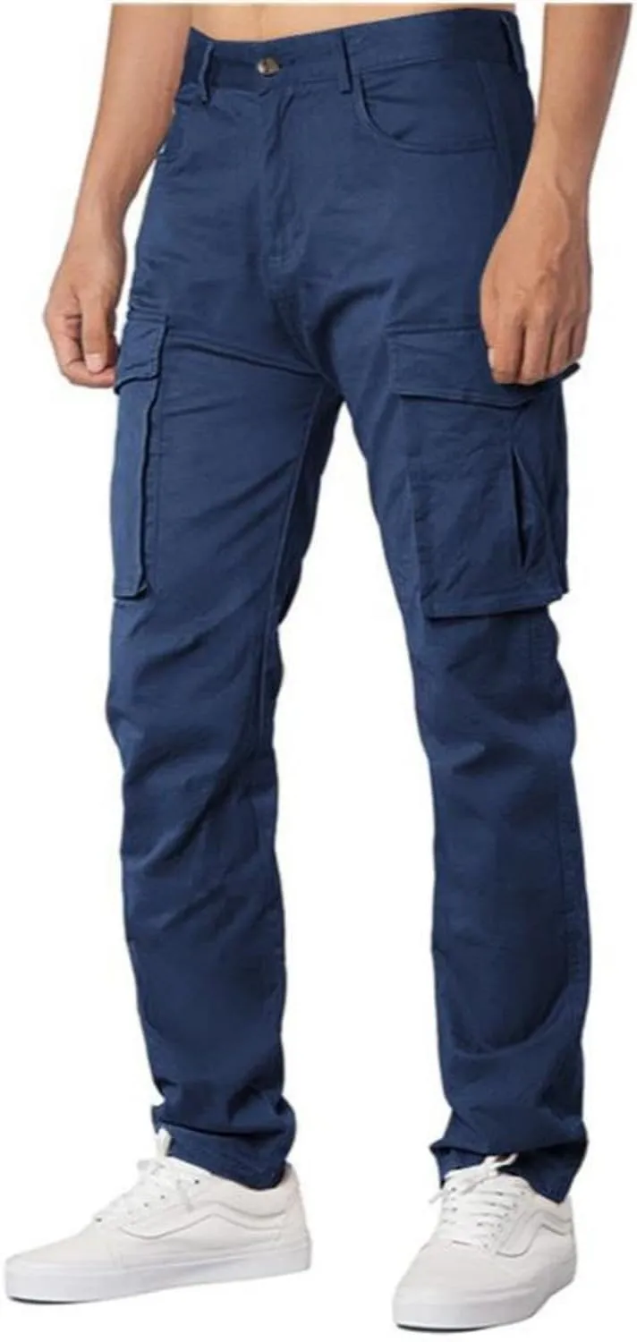 AIFARLD Men's Cargo Pants Lightweight Pants Relaxed Fit Stretch Joggers Hiking Travel Casual Work with Pockets