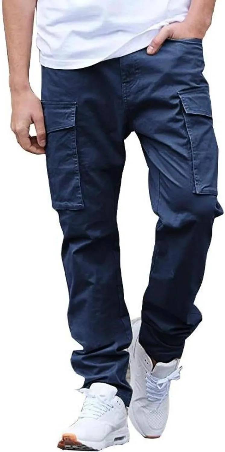 AIFARLD Men's Cargo Pants Lightweight Pants Relaxed Fit Stretch Joggers Hiking Travel Casual Work with Pockets