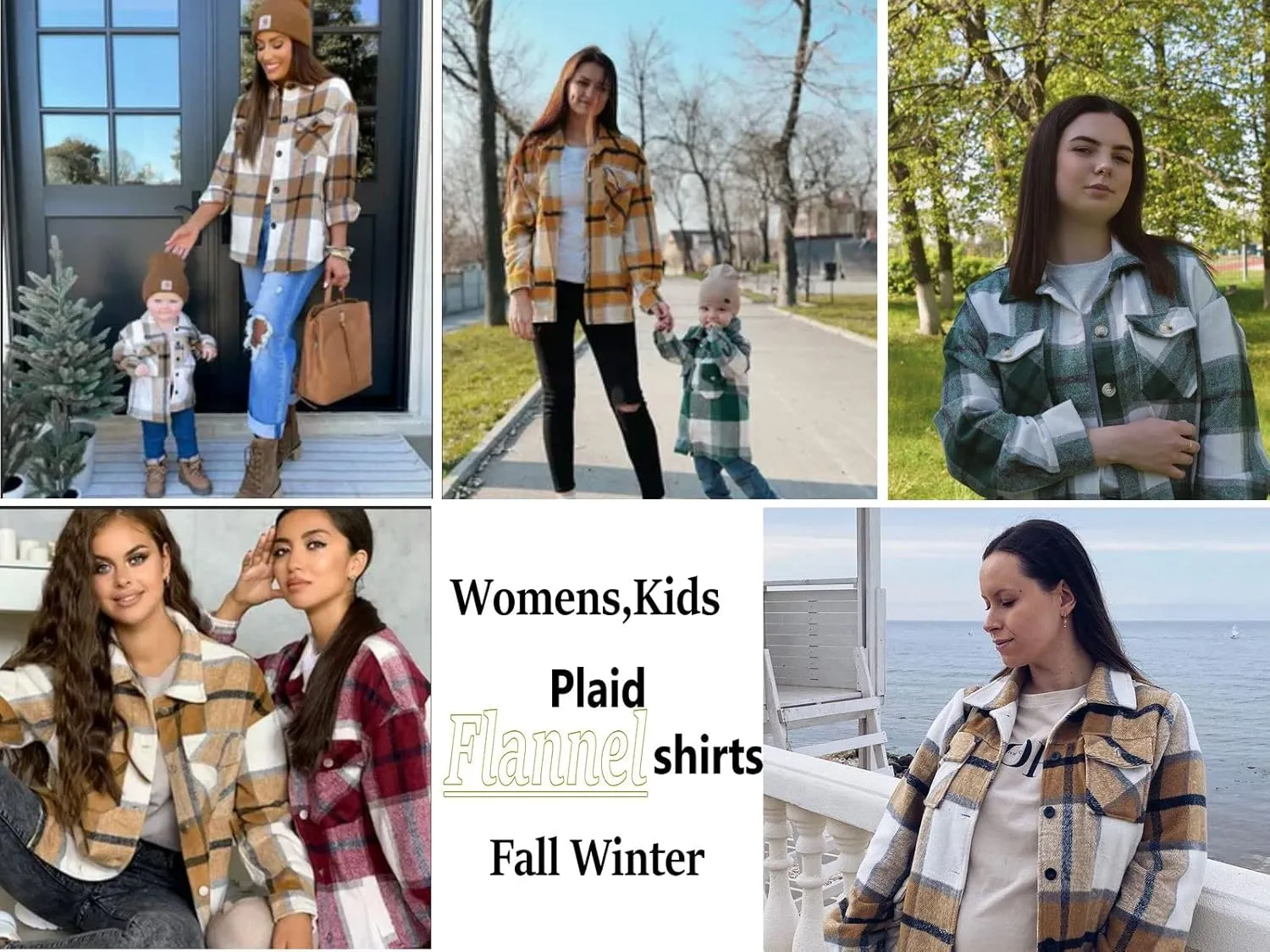 Baby Boys Kids Long Sleeve Button Down Plaid Shirts Fall Winter Flannel Shacket Jackets Tartan Tops
