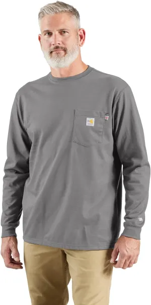 Carhartt Men's 100235 Flame-Resistant Force Long Sleeve Cotton T-Shirt