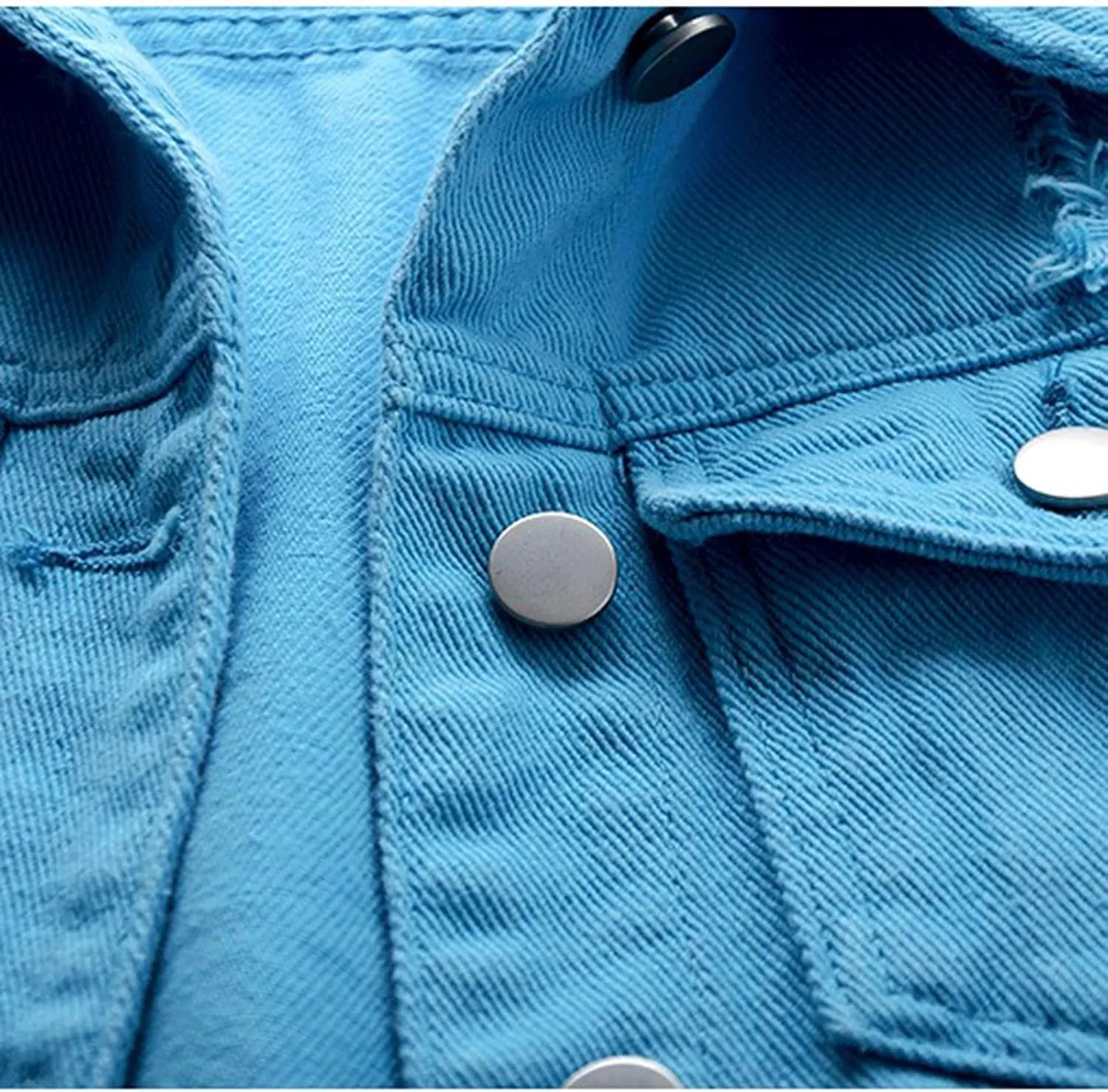 Denim Jacket for Women Casual Lapel Collar Sleeveless Denim Blazer Plus Size Cute Frayed Cropped Vest Top