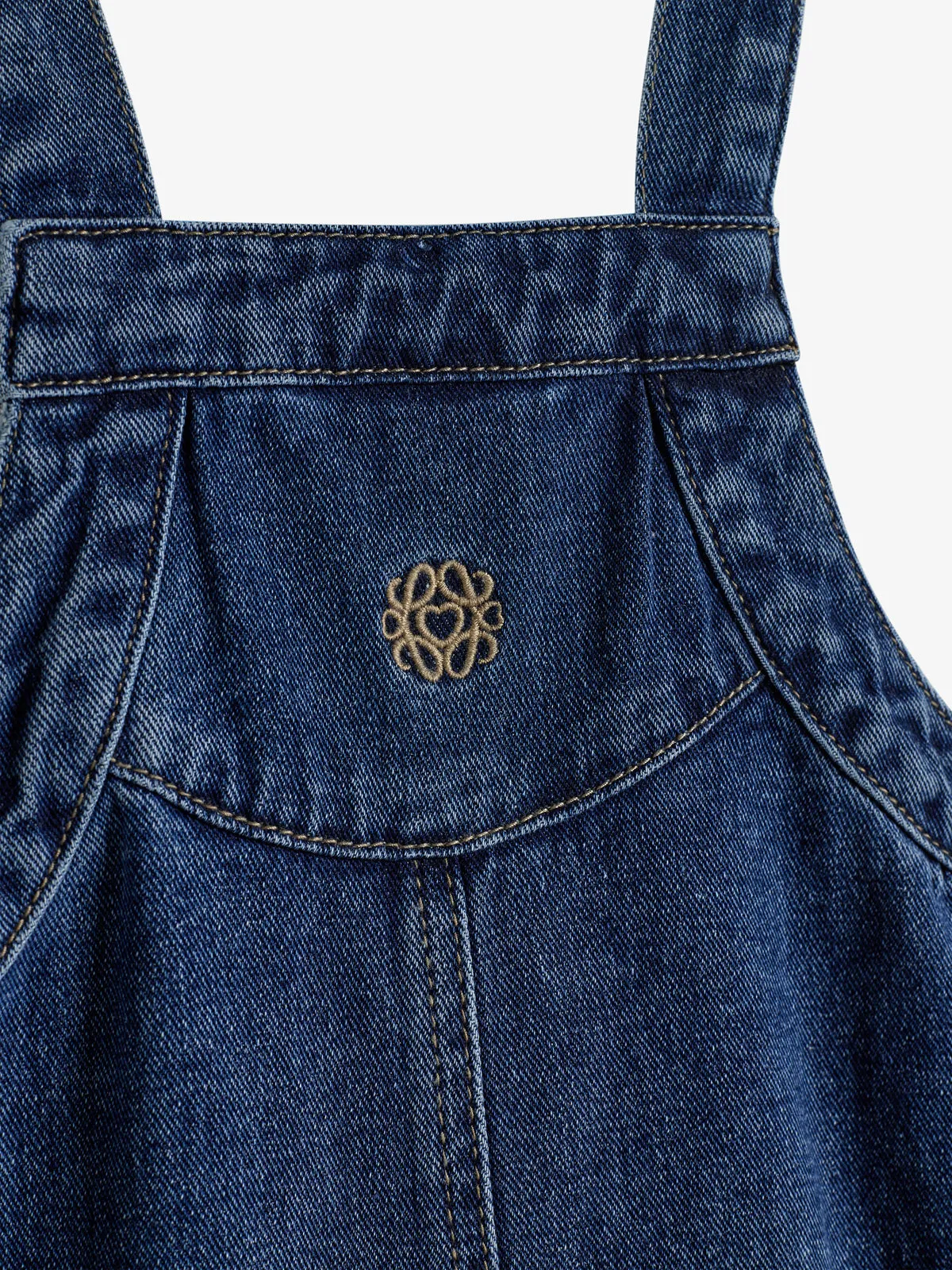 Denim Spencer Dress - Kids - Dark Blue Denim