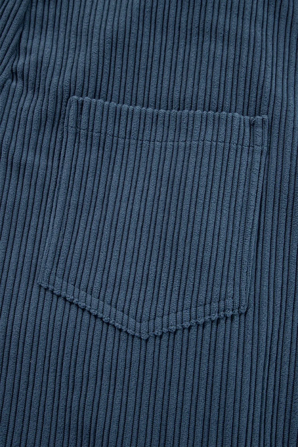 Gray Morn Plain Pocketed Loose Fit Corduroy Overalls