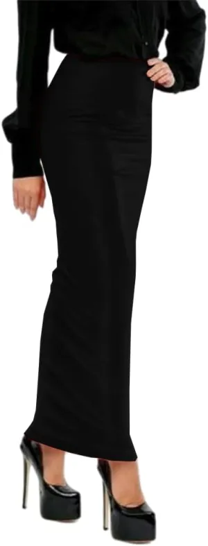 Hobble Skirt High Waist Skinny Long Pencil Skirts Elegant Slim Hip PU Leather Skirt Fashion Solid Color Bodycon Skirt Custom