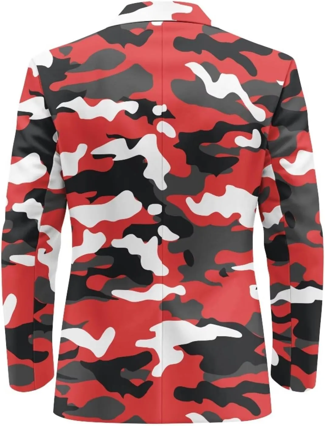 HUGS IDEA Camouflage Mens Blazer Jacket Lightweight Slim Fit Sport Coat Casual Suit Blazer