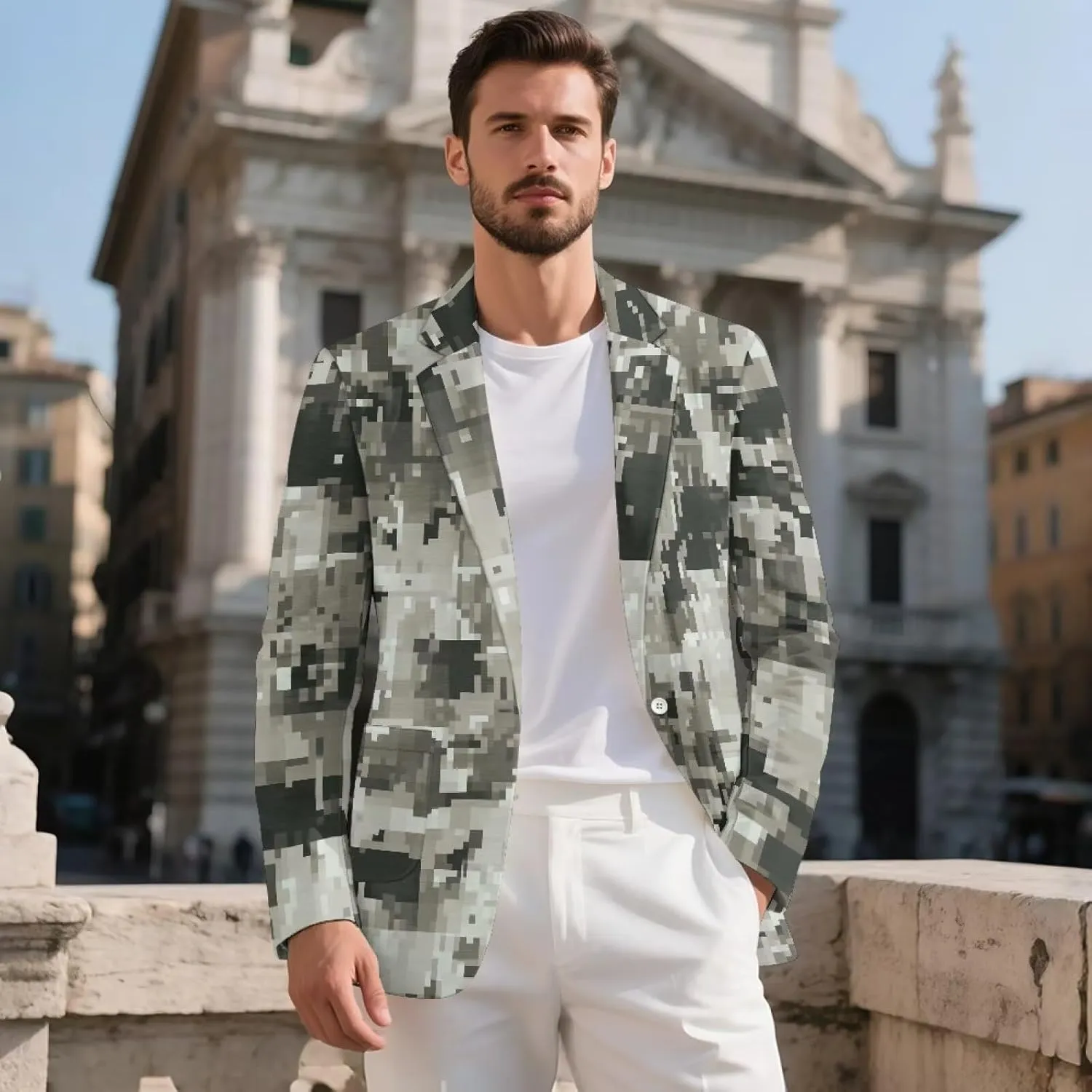 HUGS IDEA Mens Blazer Jacket for Buisness Work Slim Fit Sport Coat Suit Blazer for Party