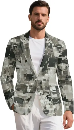 HUGS IDEA Mens Blazer Jacket for Buisness Work Slim Fit Sport Coat Suit Blazer for Party