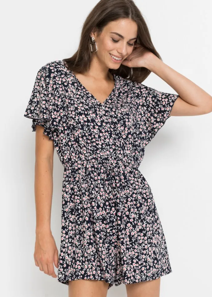 Jumpsuit with Bodyflirt print, blue