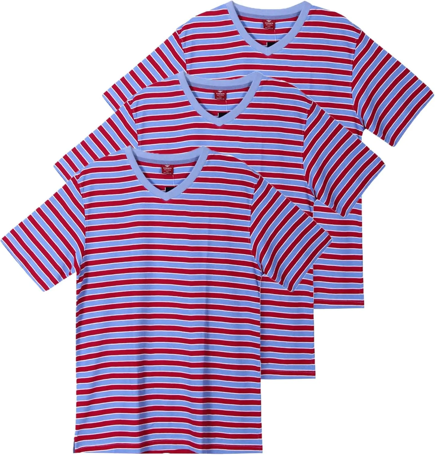 Men's Cotton Crew Neck T-Shirts, Breathable Loose Sleepwear Top, Casual Sports Short Sleeved TopsPack of 3