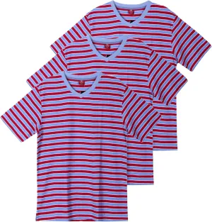 Men's Cotton Crew Neck T-Shirts, Breathable Loose Sleepwear Top, Casual Sports Short Sleeved TopsPack of 3