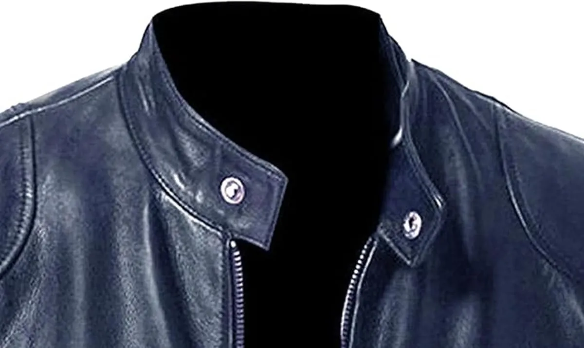 Mens Genuine Leather Biker Jacket Black | Vintage Blue Distressed Lambskin Motorcycle Brown leather Jackets for Men