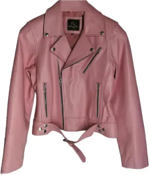 SID Women's Lambskin Leather Biker Black Jacket