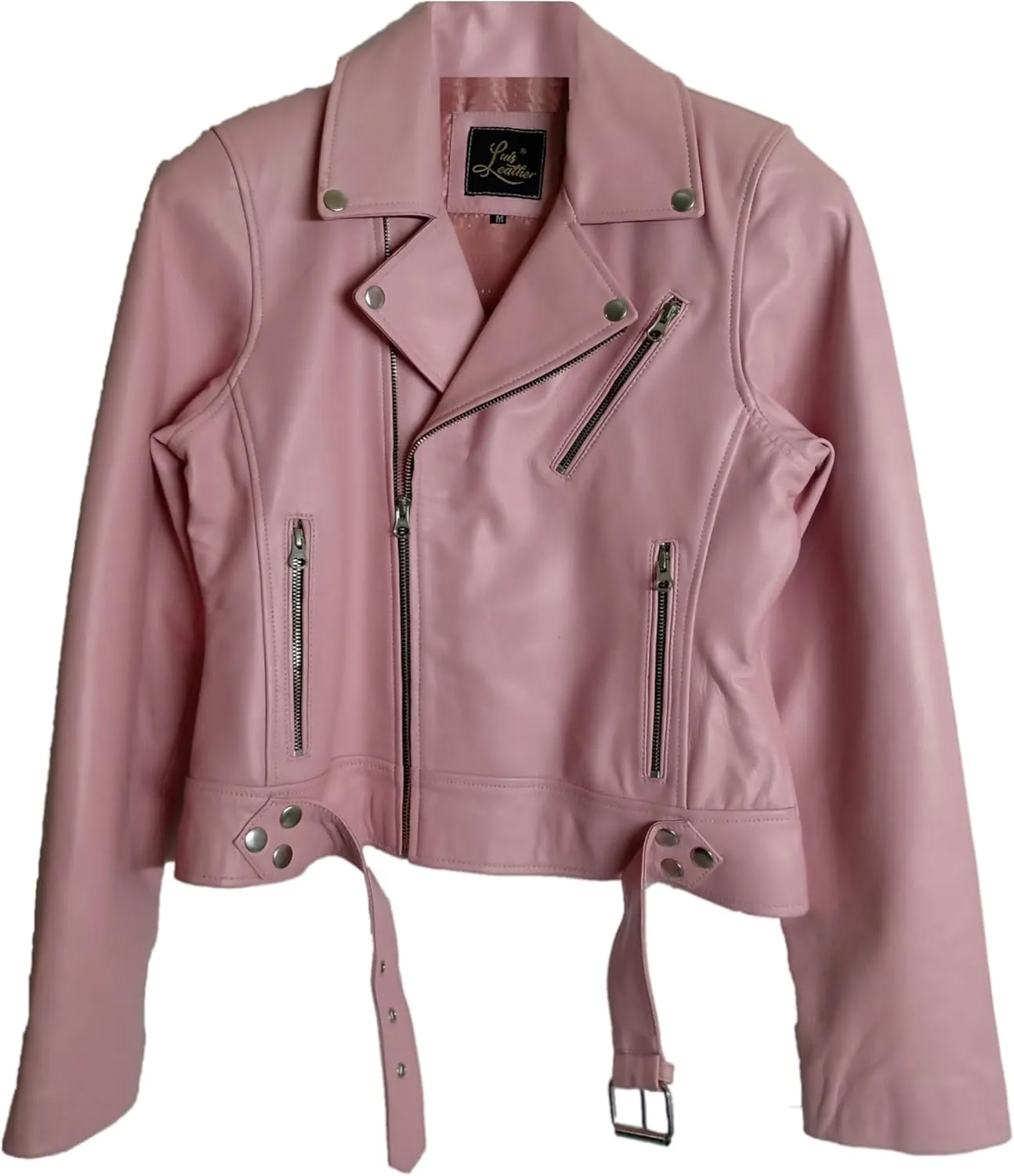 SID Women's Lambskin Leather Biker Black Jacket