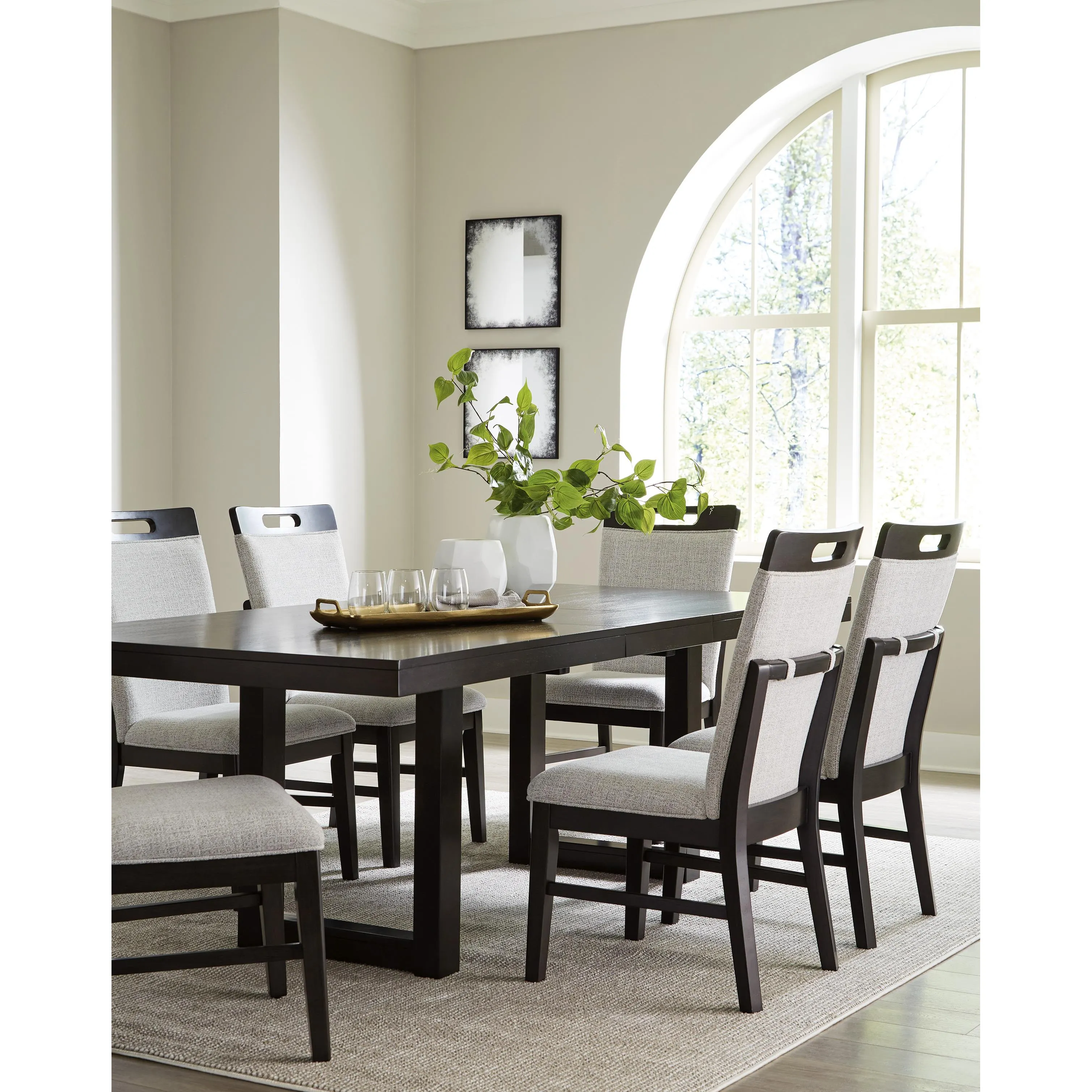Signature Design by Ashley Neymorton Dining Table with Pedestal Base D618-35
