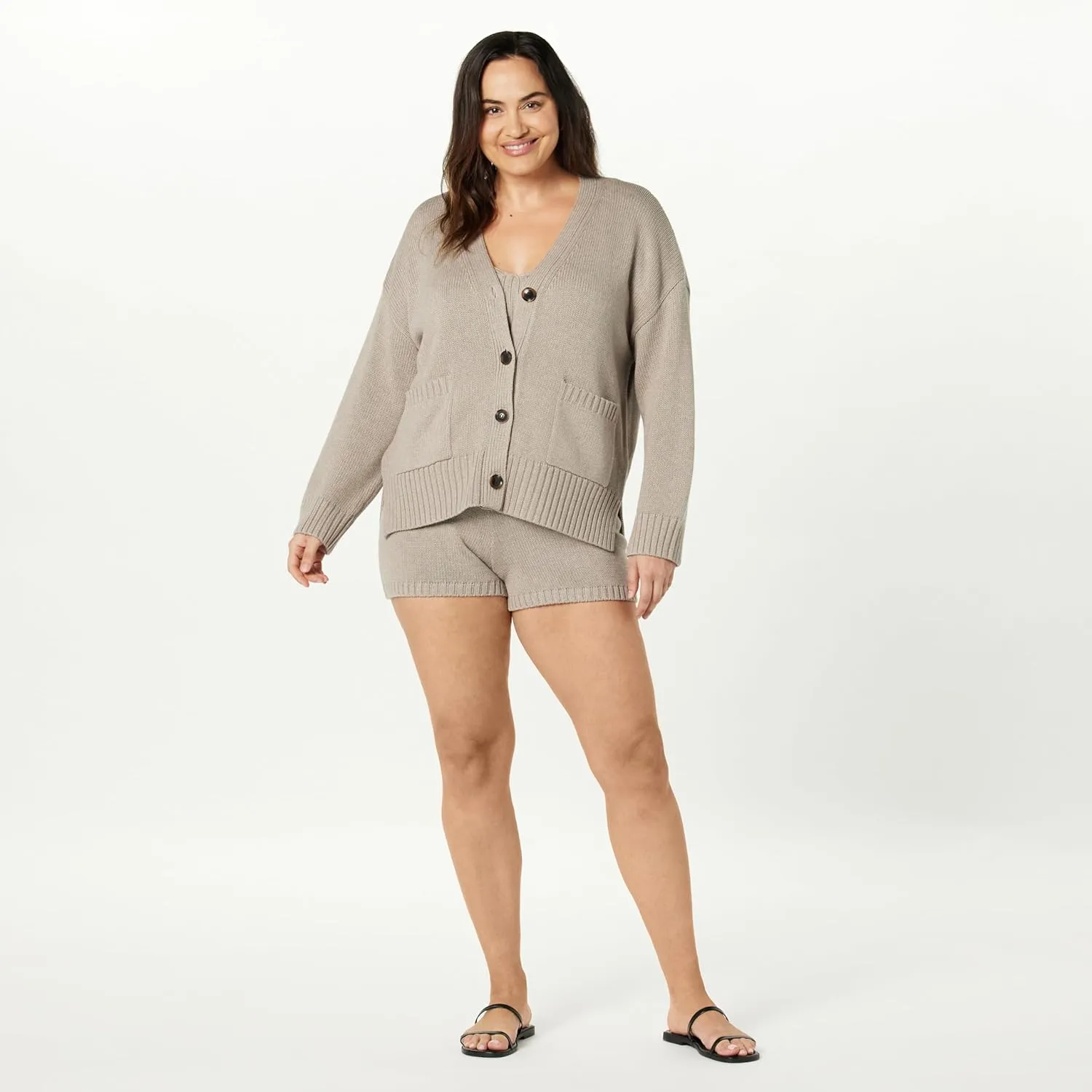 The Drop Women's Brigitte Cotton Blend Chunky Cardigan