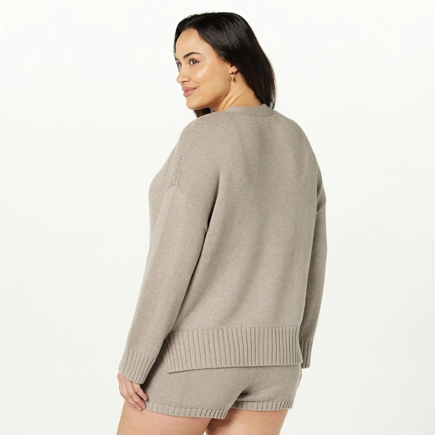 The Drop Women's Brigitte Cotton Blend Chunky Cardigan