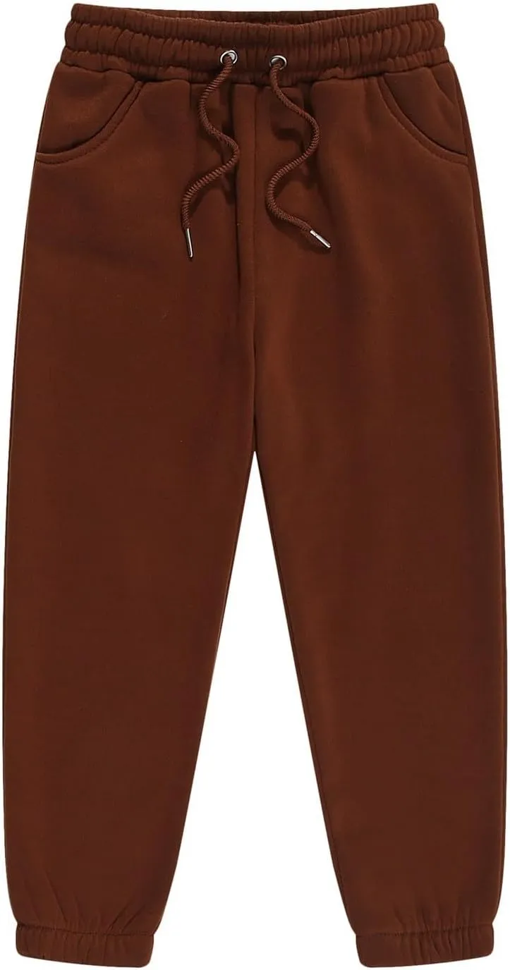 Toddler Boys Active Jogger Pants Girl Sweatpants Kids Casual Athletic Solid Pull On Sweat Pants with Pockets
