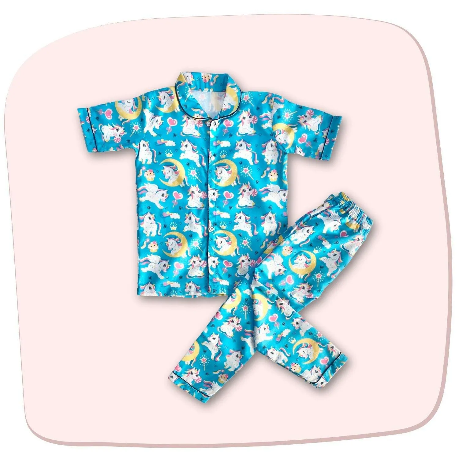 Unicorn sky Blue Pajama Set