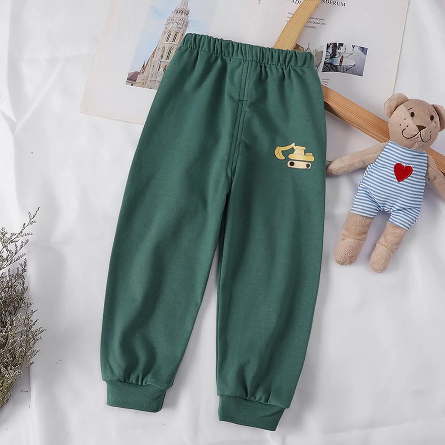Unisex Kids Baggy Sweatpants Teen Youth Pull on Cartoon Pattern Cotton Jogger Sweats Long Pants Summer Casual Trousers