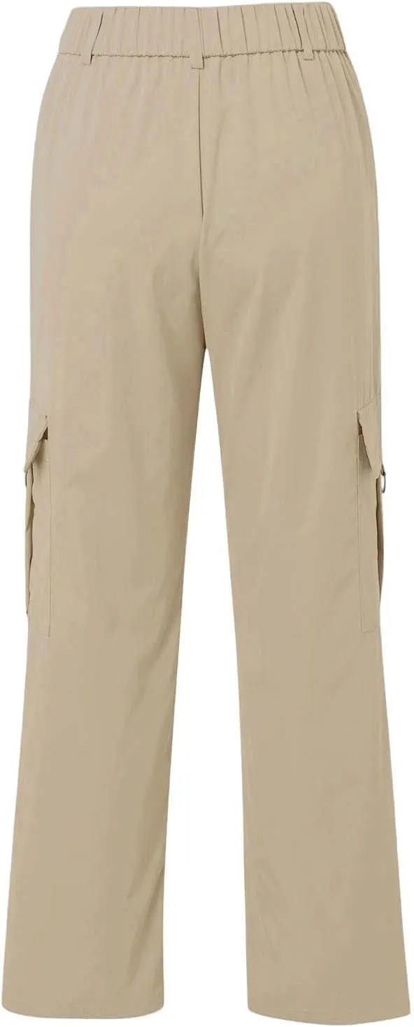 Women's High Waisted Cargo Pants Travel Y2K Streetwear Baggy Stretchy Pants with 4 Pockets Straight Leg Trousers
